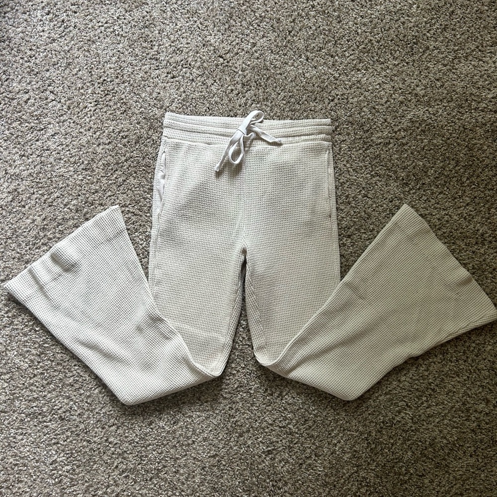 American Eagle Waffle Knit Flare Pants
